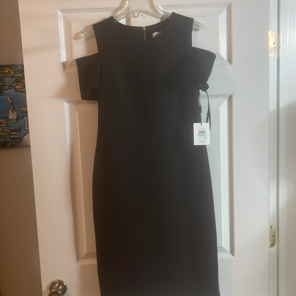 Black Sheath Dress Open Shoulder